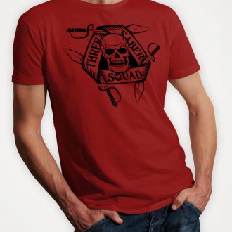 three-saber-squad-mens-red-tshirt